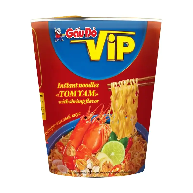 Лапша быстрого приготовления "Том Ям" со вкусом креветки, GauDo VIP, 65 г