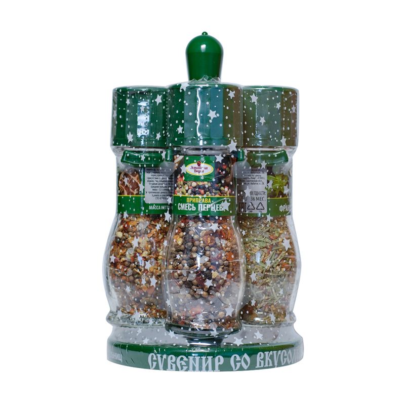 Набор из 4 мельниц со специями "Сувенир со вкусом"