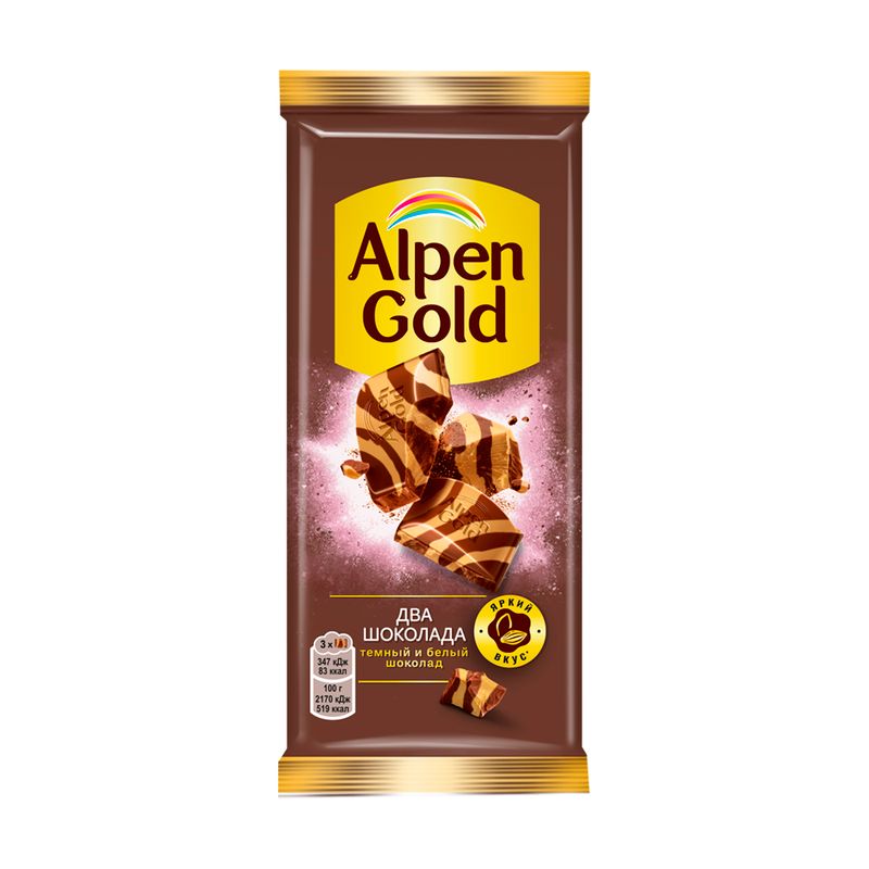 Шоколад молочный, Alpen Gold, 80 г, в ассортименте