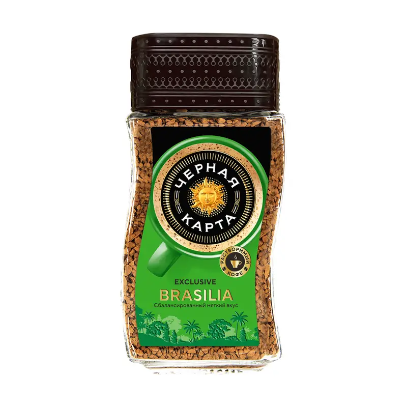 Кофе растворимый "Brasilia Exclusive", ЧЁРНАЯ КАРТА, 48 г