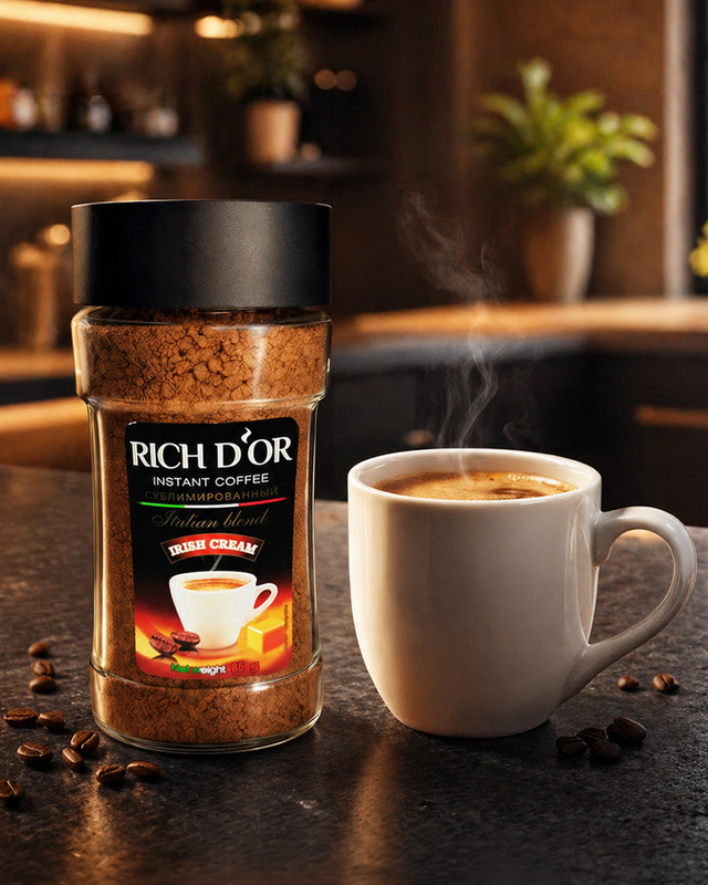 Напиток сублимированный "Irish cream", Rich D'or, 85 г