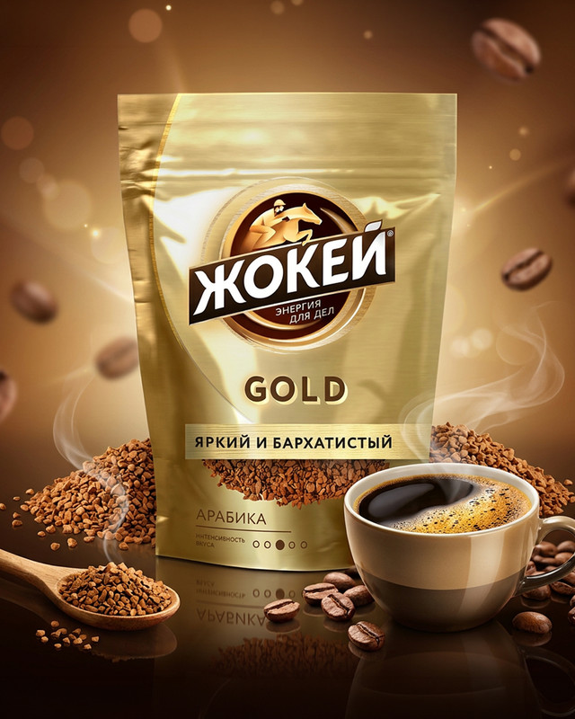 Кофе растворимый "Голд", ЖОКЕЙ, 75 г