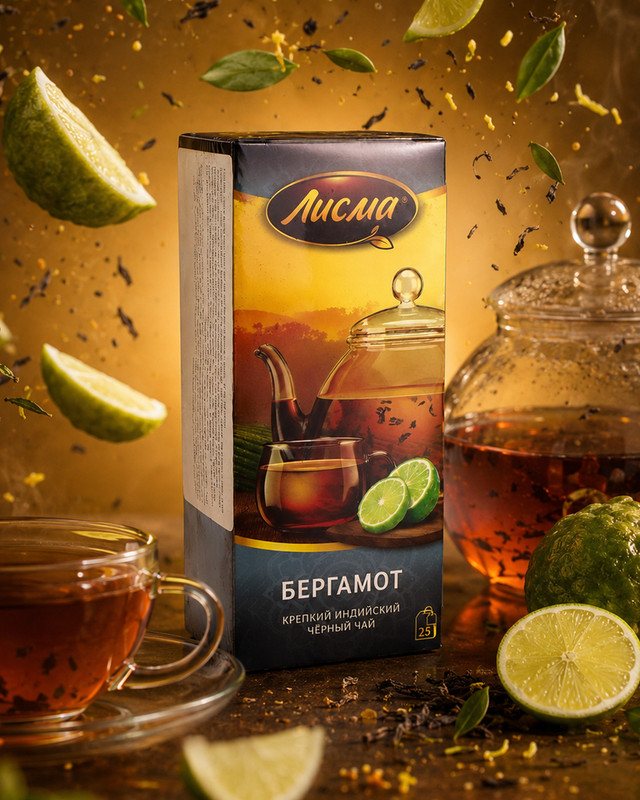 Black tea Lisma Bergamot, 25 bags