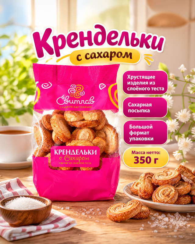Крендельки с сахаром, Свитлав, 350 г