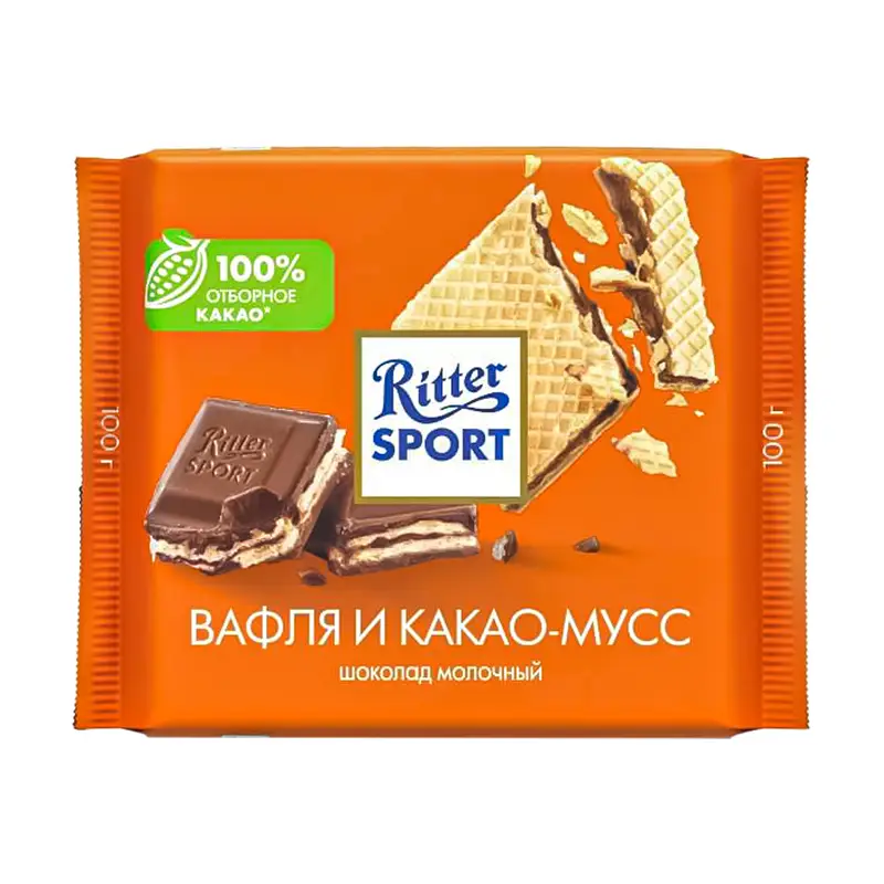 Шоколад, Ritter Sport, 100 г, в ассортименте