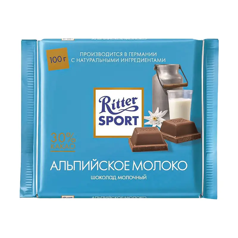 Шоколад, Ritter Sport, 100 г, в ассортименте