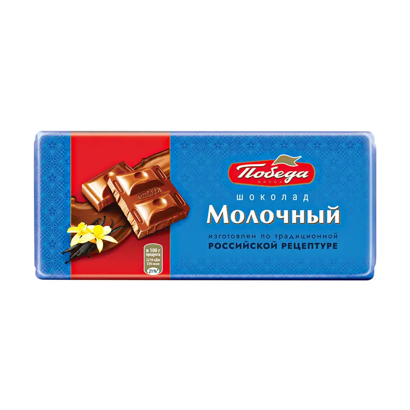 Молочный шоколад, Победа Вкуса, 80 г, в ассортименте