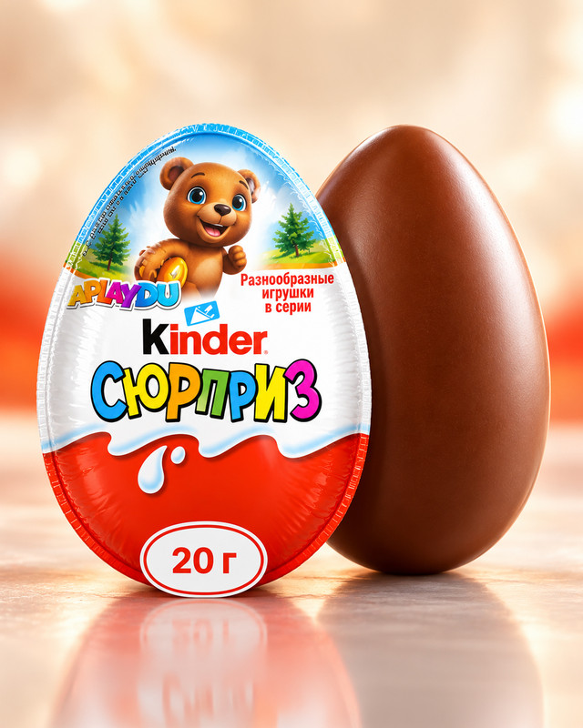 Шоколадное яйцо с игрушкой, Kinder Сюрприз, 20 г, в ассортименте