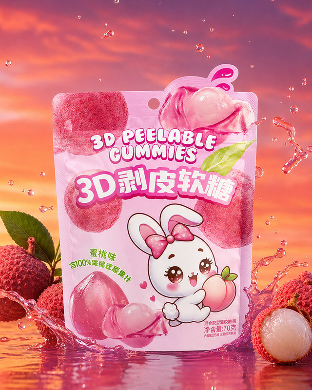 Мармелад желейный "3D фрукты", 70 г, в ассортименте