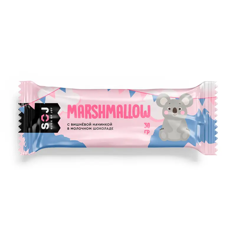 Батончик "MARSHMALLOW", SOJ, 30 г, в ассортименте