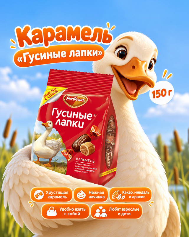Карамель "Гусиные лапки", Рот Фронт, 150 г