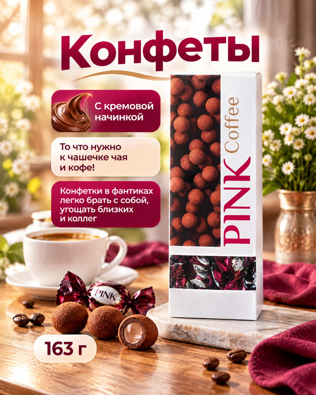 Конфеты "PINK", Truffle, 163 г, в ассортименте