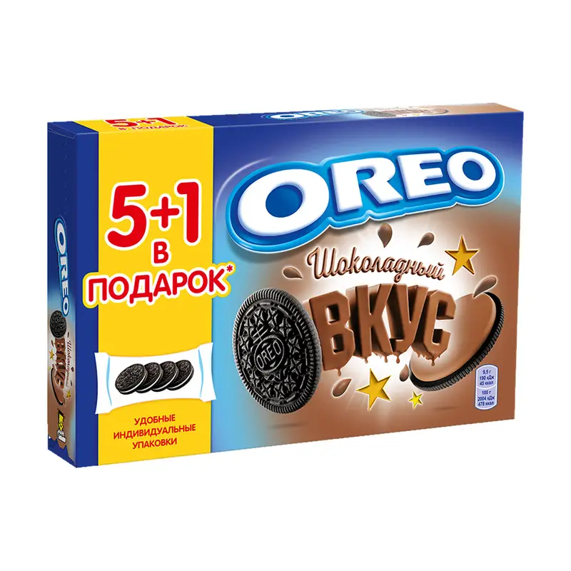 Печенье с какао и начинкой, Oreo, 228 г, в ассортименте