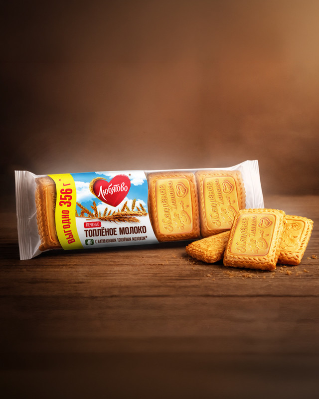 Sugar cookies \"Baked milk\", Lyubatovo, 356 g