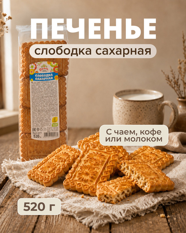 Slobodka sugar cookies TM Dymka 520g