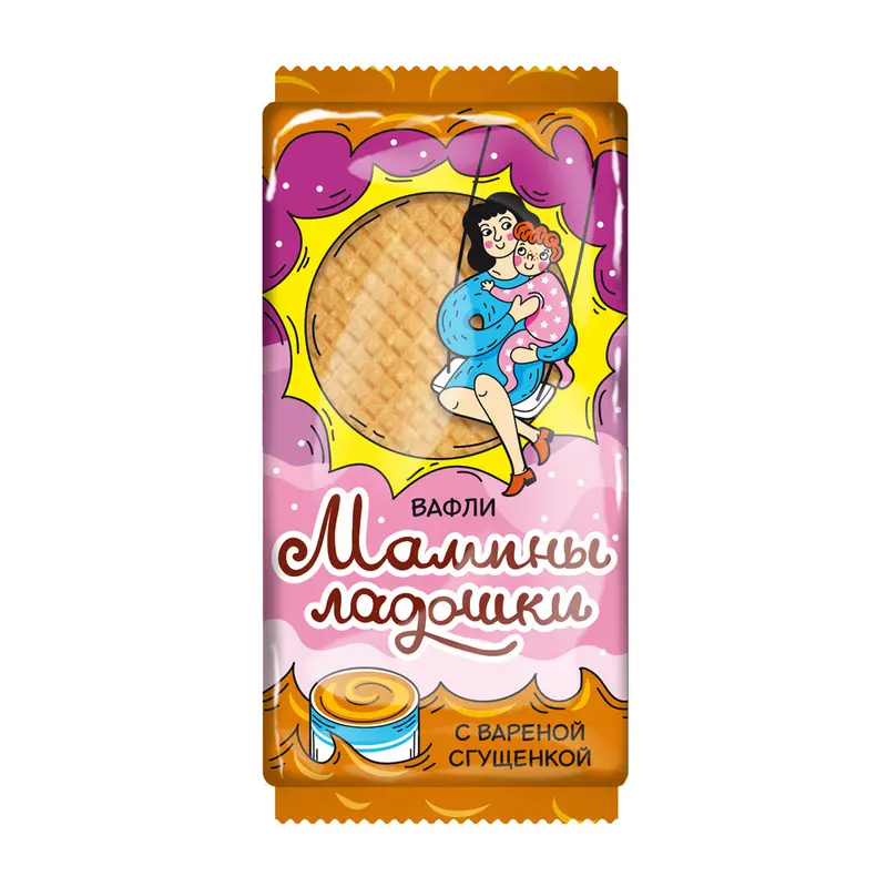 Вафли "Мамины ладошки", Дымка, 225 г, в ассортименте