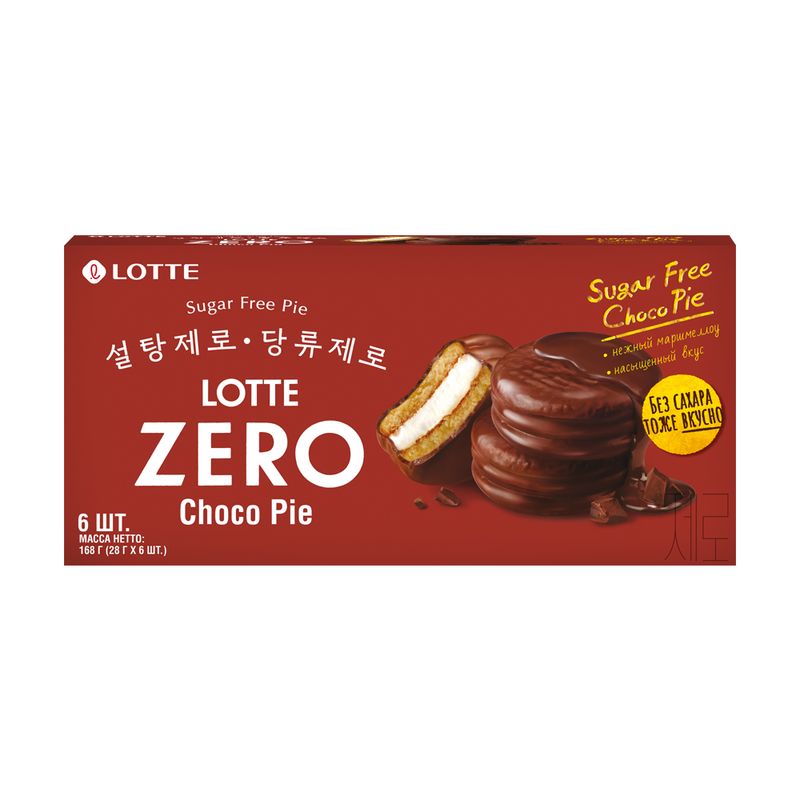 Мучное кондитерское изделие, Лотте Чокопай Zero, 168 г