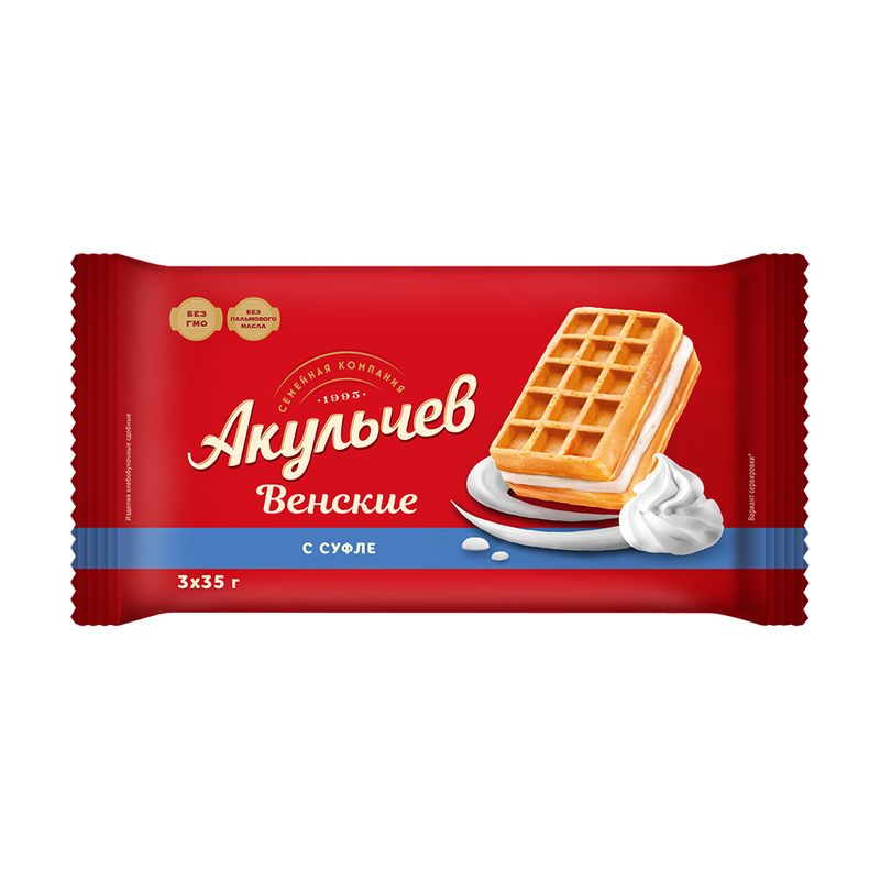 Вафли венские с суфле, Акульчев, 105 г
