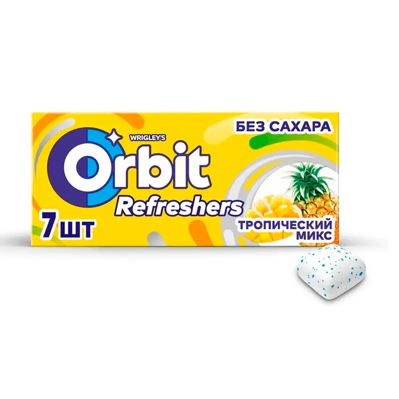 Жевательная резинка "Refreshers", Orbit, тропический микс, 16 г
