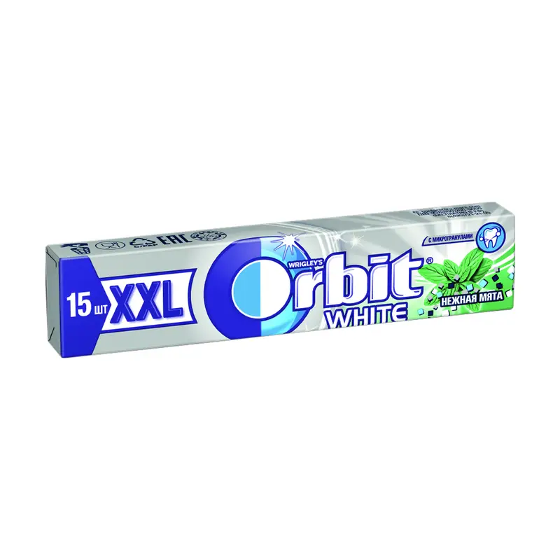 Жевательная резинка "Нежная мята", Orbit XXL, 20,4 г