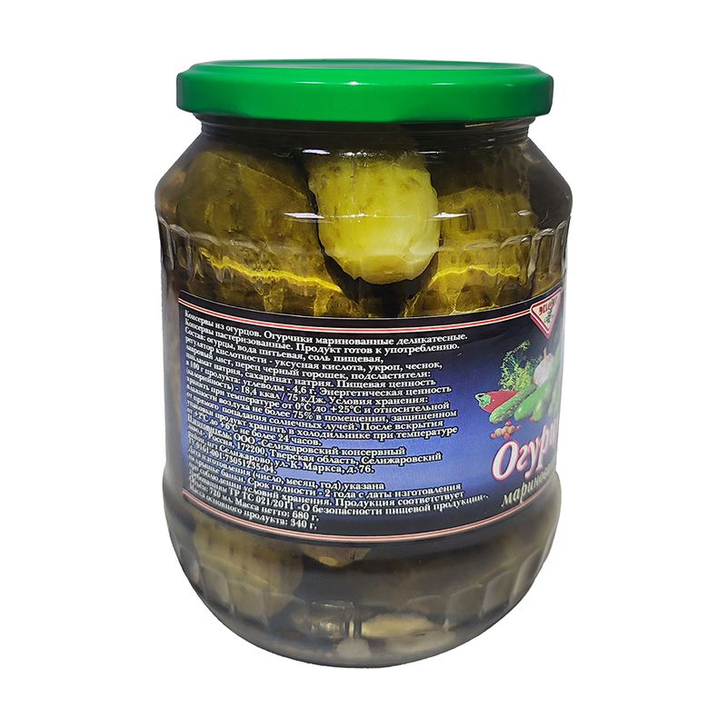 Огурцы маринованные, 720 мл