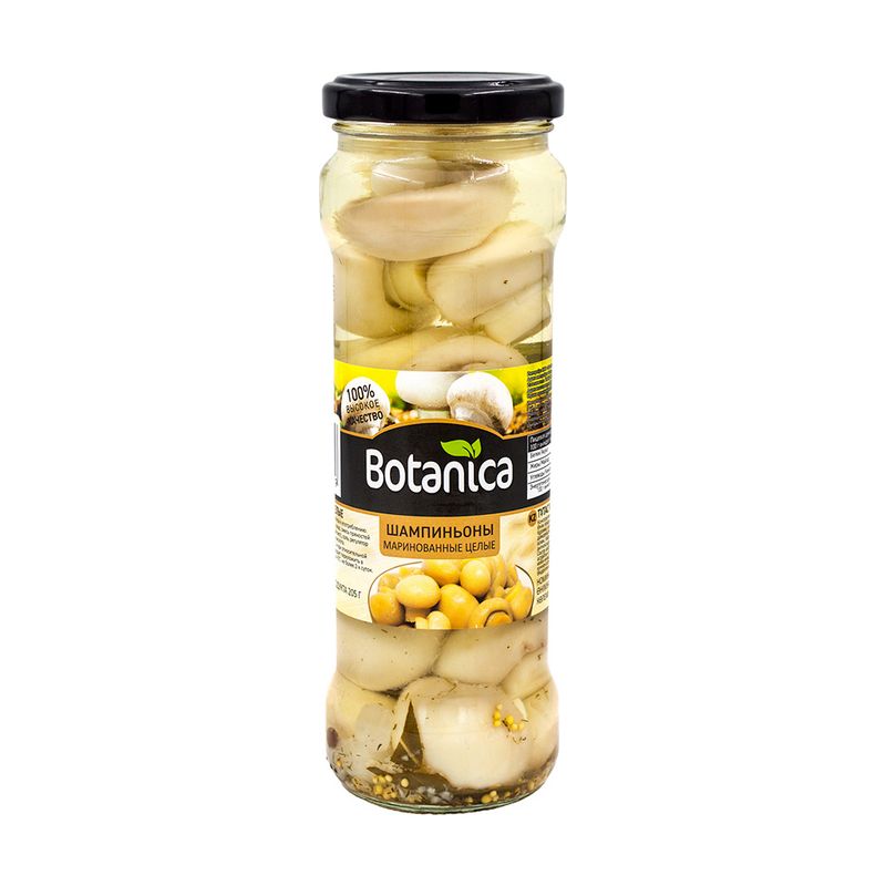 Шампиньоны маринованные целые, Botanica, 370 мл