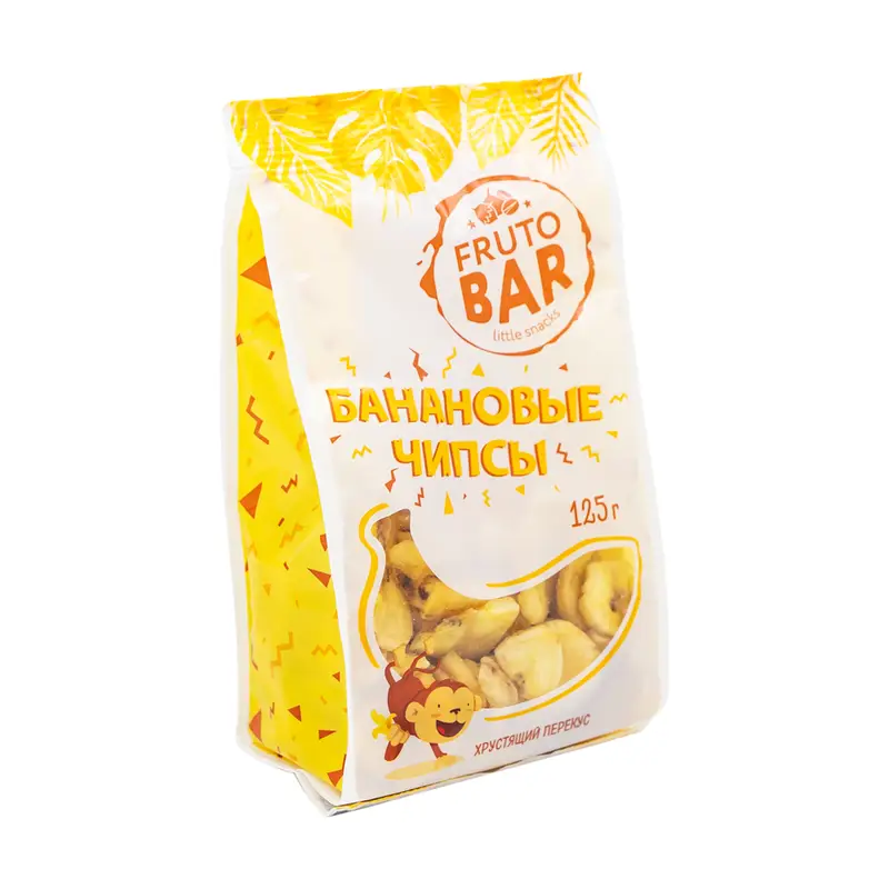 Банановые чипсы, FRUTO BAR, 125 г