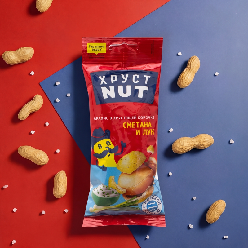 Арахис в хрустящей корочке, Хруст Nut, 80 г, в ассортименте
