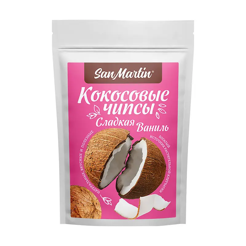 Кокосовые чипсы, San Martin, 40 г, в ассортименте