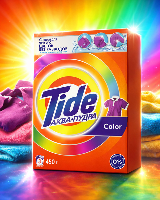 Стиральный порошок "Color", Tide, 450 г