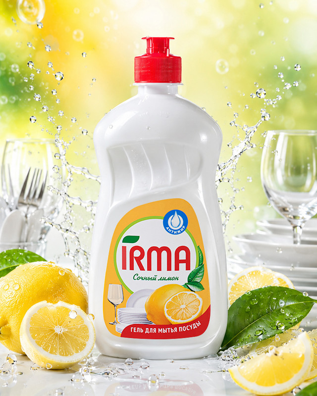 Гель для мытья посуды, IRMA, 450 г, в ассортименте