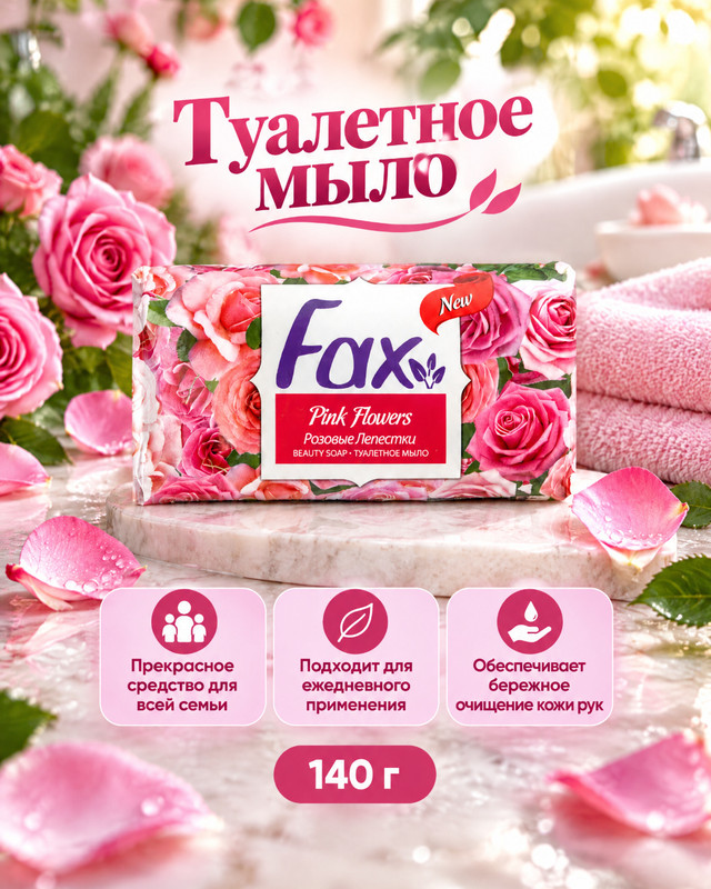 Туалетное мыло, Fax, 140 г, в ассортименте