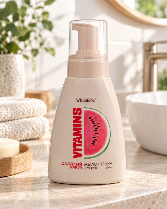 Мыло-пенка для рук "Vitamins", Vilsen, 320 мл, в ассортименте
