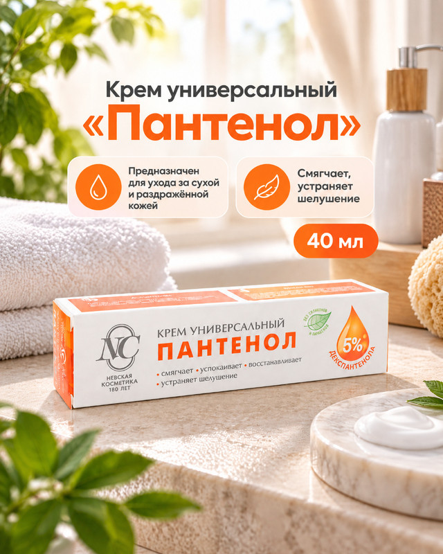 Крем универсальный "Пантенол", Невская косметика, 40 мл