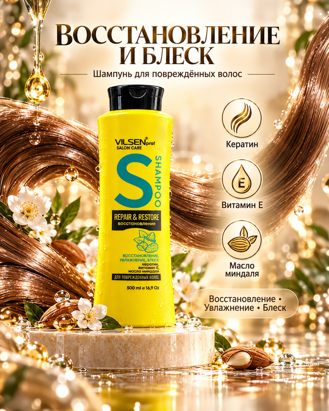 Шампунь, Vilsen prof Salon Care, 500 мл, в ассортименте