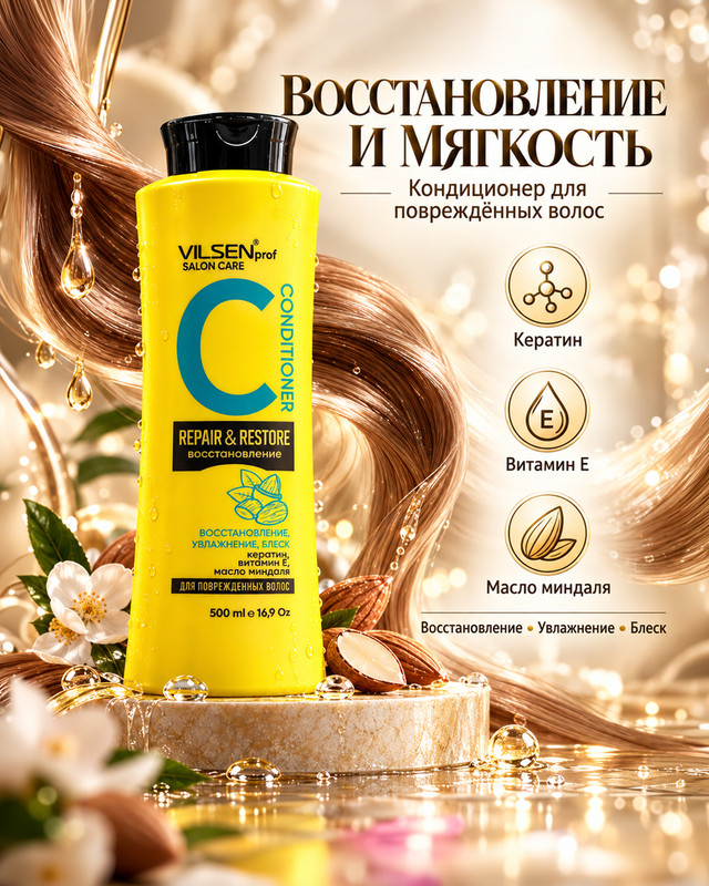Кондиционер для волос, Vilsen prof Salon Care, 500 мл, в ассортименте
