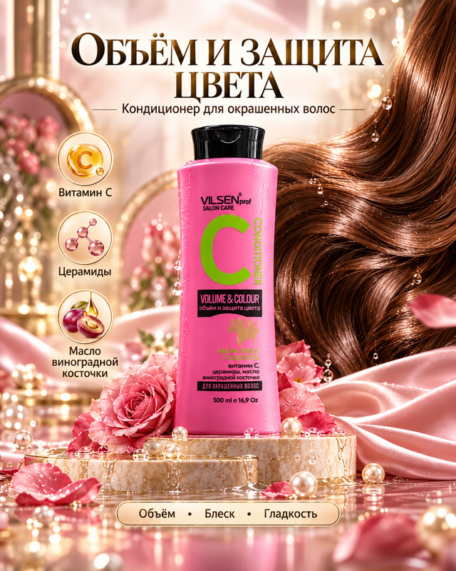Кондиционер для волос, Vilsen prof Salon Care, 500 мл, в ассортименте