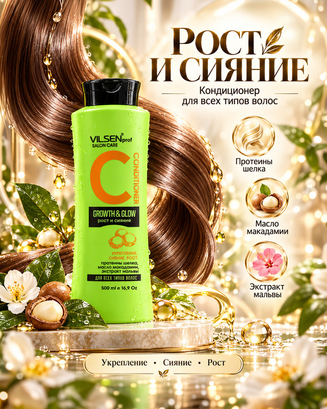 Кондиционер для волос, Vilsen prof Salon Care, 500 мл, в ассортименте