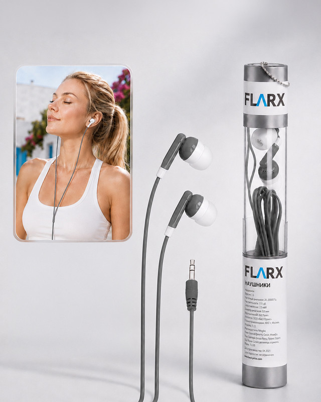 Наушники, FLARX, 115 см, в ассортименте