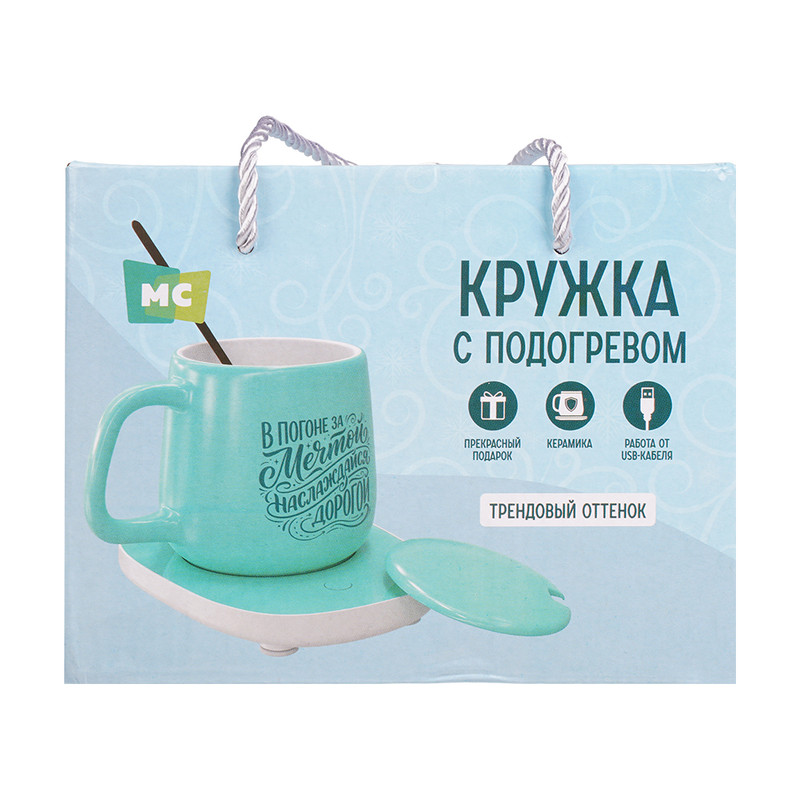 Кружка с подогревом, More Choice, с кабелем USB, в ассортименте