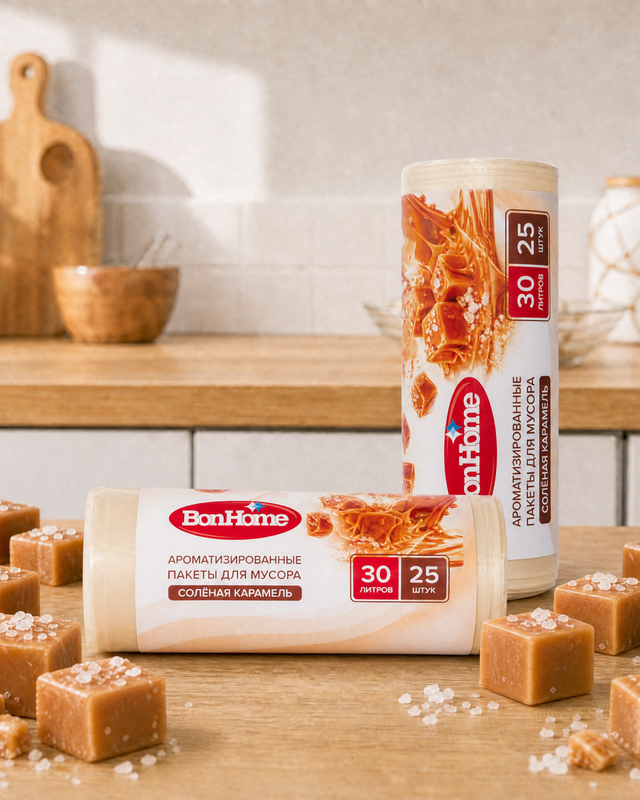 Пакеты для мусора ароматизированные, BonHome, 30 л, 25 шт., в ассортименте