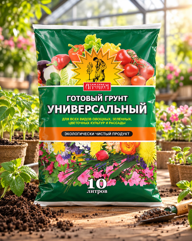Грунт, Родная земля, 10 л, в ассортименте