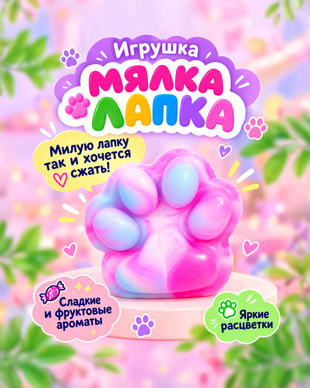 Игрушка "Мялка Лапка", Play the Game, в ассортименте