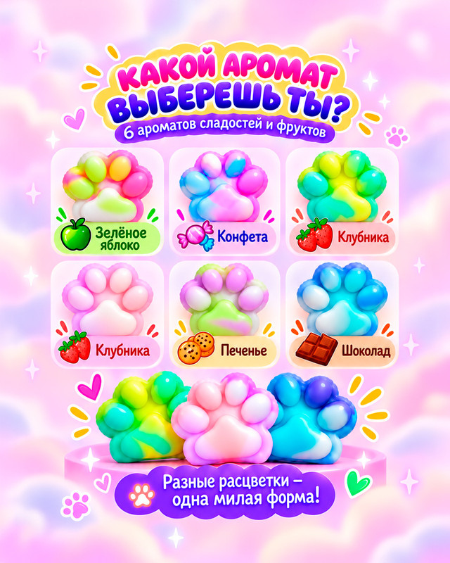 Игрушка "Мялка Лапка", Play the Game, в ассортименте