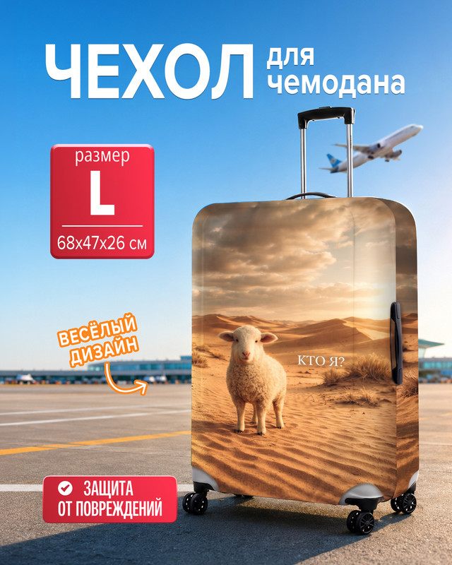Чехол для чемодана, Prank Bank, 68x47x26 см, в ассортименте