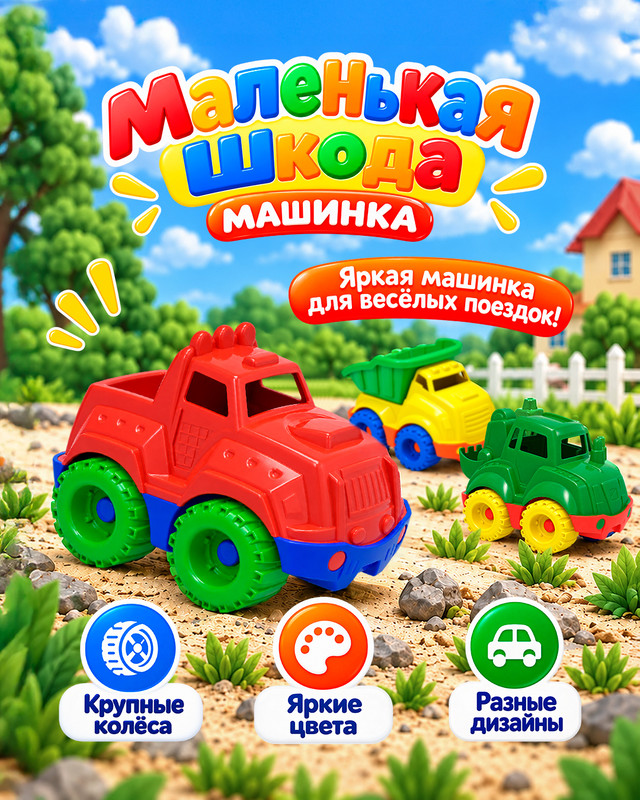 Машинка "Маленькая Шкода", Нордпласт, в ассортименте