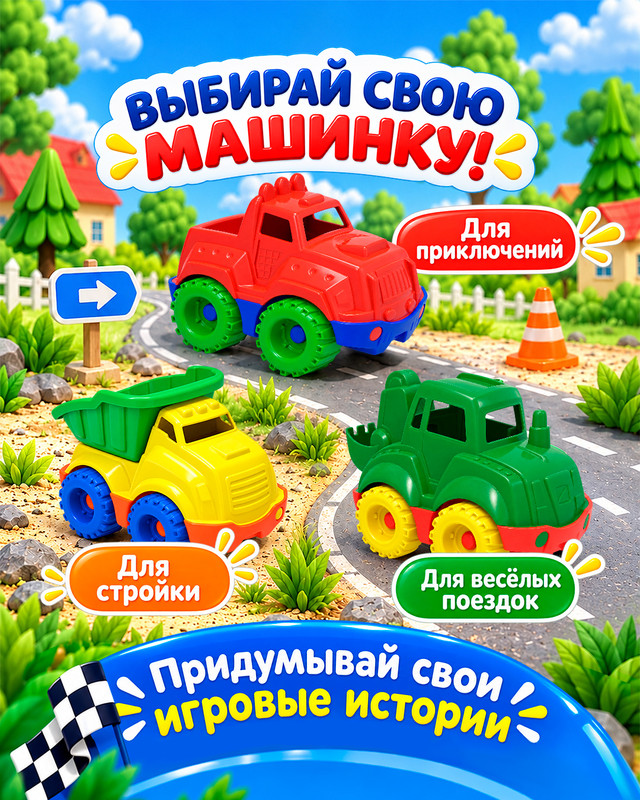 Машинка "Маленькая Шкода", Нордпласт, в ассортименте