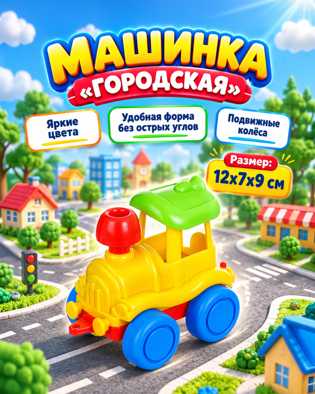 Машинка "Городская", НОРДПЛАСТ, в ассортименте