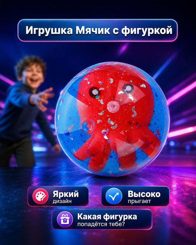 Игрушка "Мячик с фигуркой", Play the Game, в ассортименте