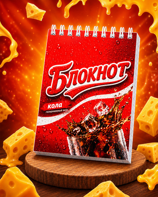 Блокнот, А6, 80 листов, в ассортименте